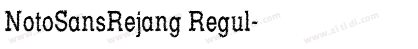 NotoSansRejang Regul字体转换